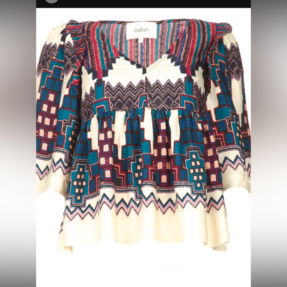 Ba&sh Marry print blouse, XS
